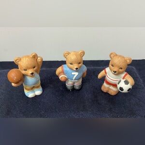 SET OF 3 HOMCO SPORTS BEARS